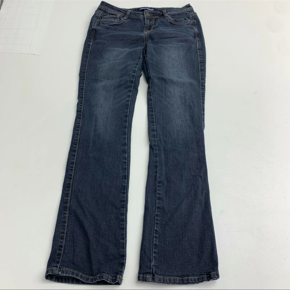 Wallflower Jeans size 7 Mid Rise Dark Wash Flare leg